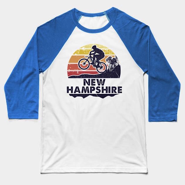 New Hampshire mountain biking Baseball T-Shirt by SerenityByAlex